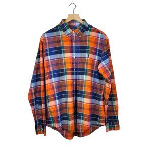 Ralph Lauren Custom Fit Plaid Button Down Shirt - Size L